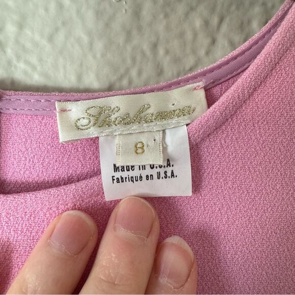 Shoshanna Pink Fit & Flare Crocheted Hem A Line Dress Size 8 - Picture 7 of 9